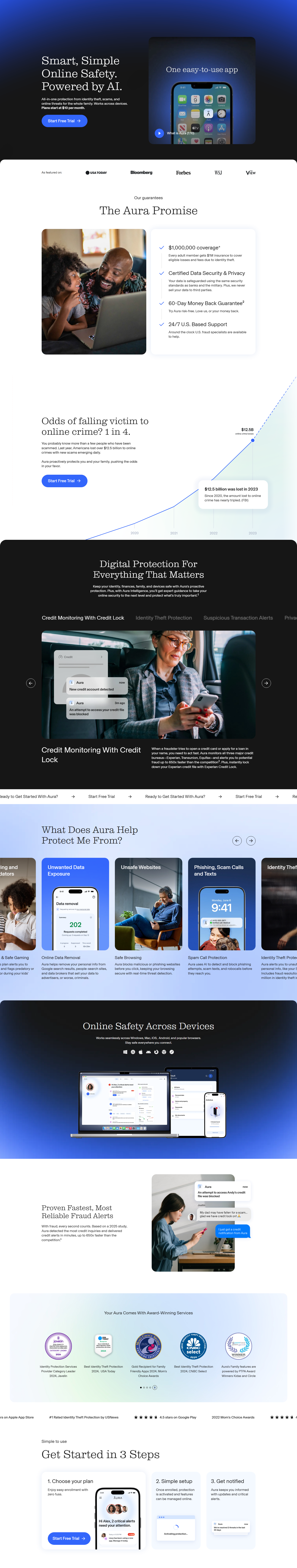 Landing Page @Aura
