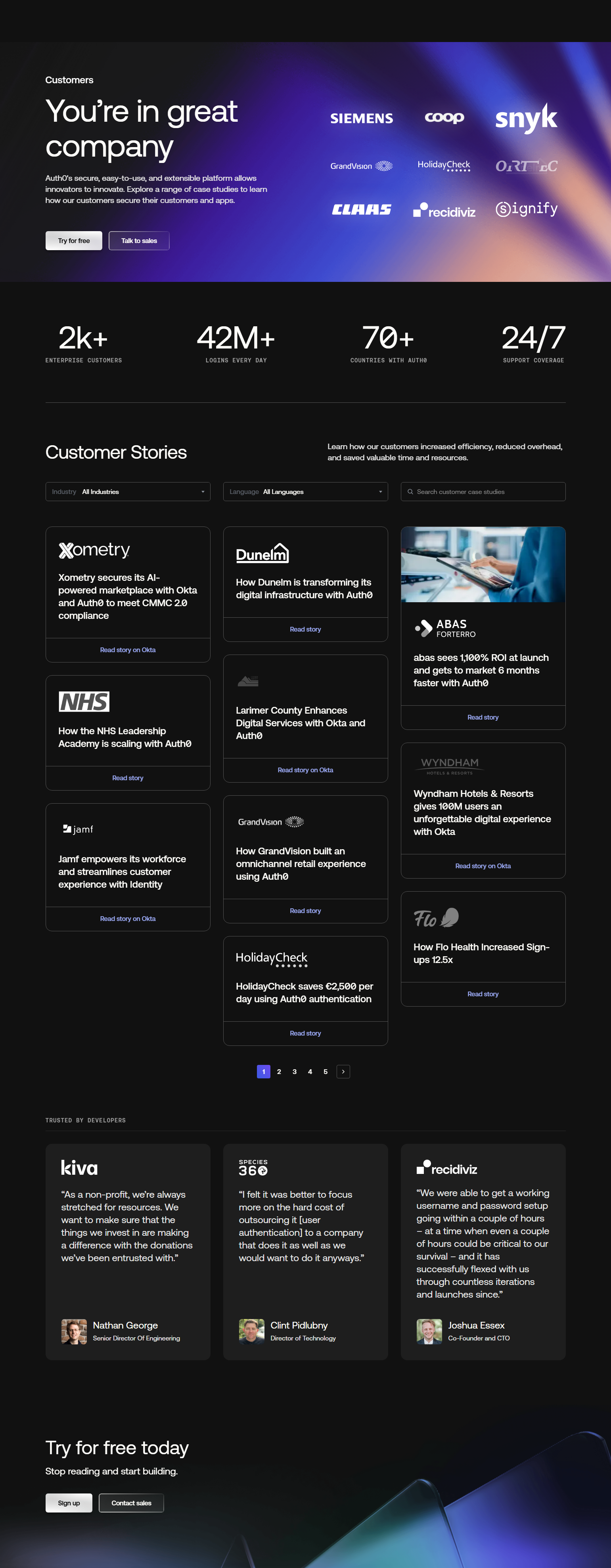 Case Study Index @Auth0