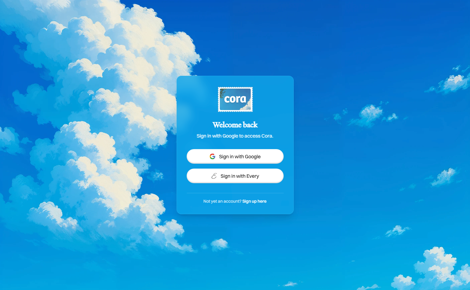 Login @Cora