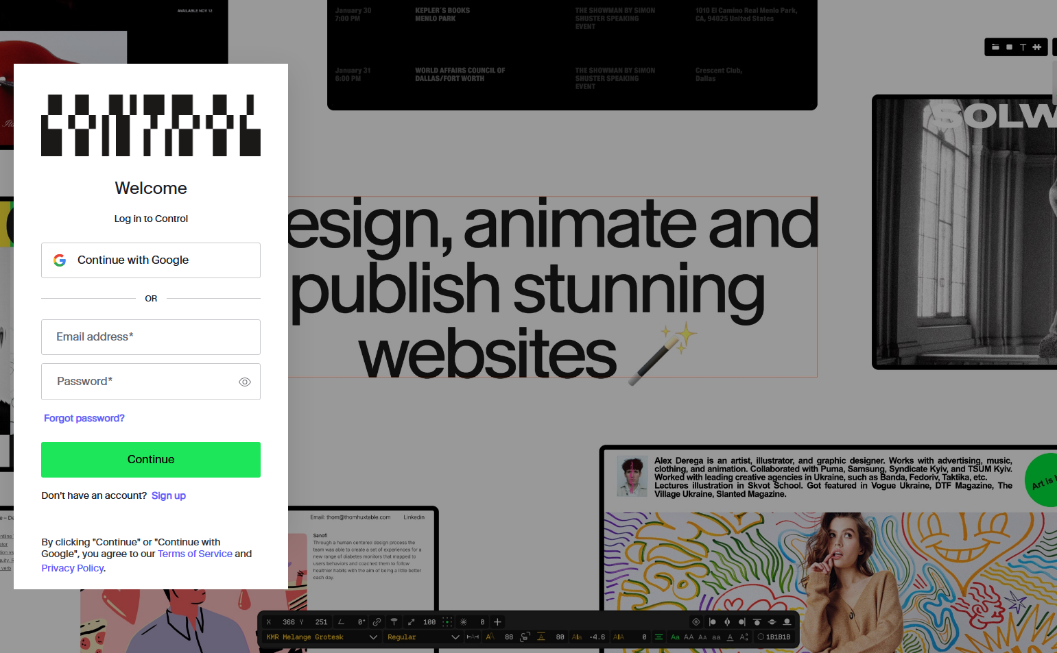Login @Control (cntrl.site)