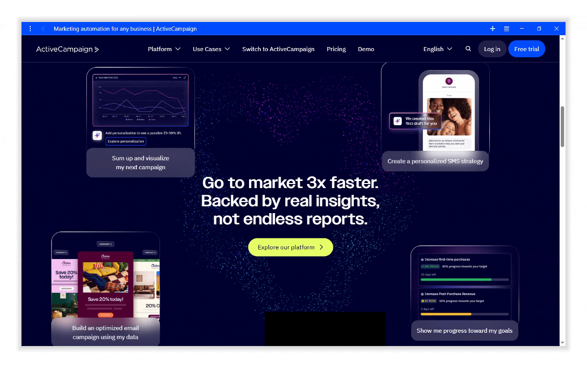 CTA Section Idle Particle Effects @ActiveCampaign