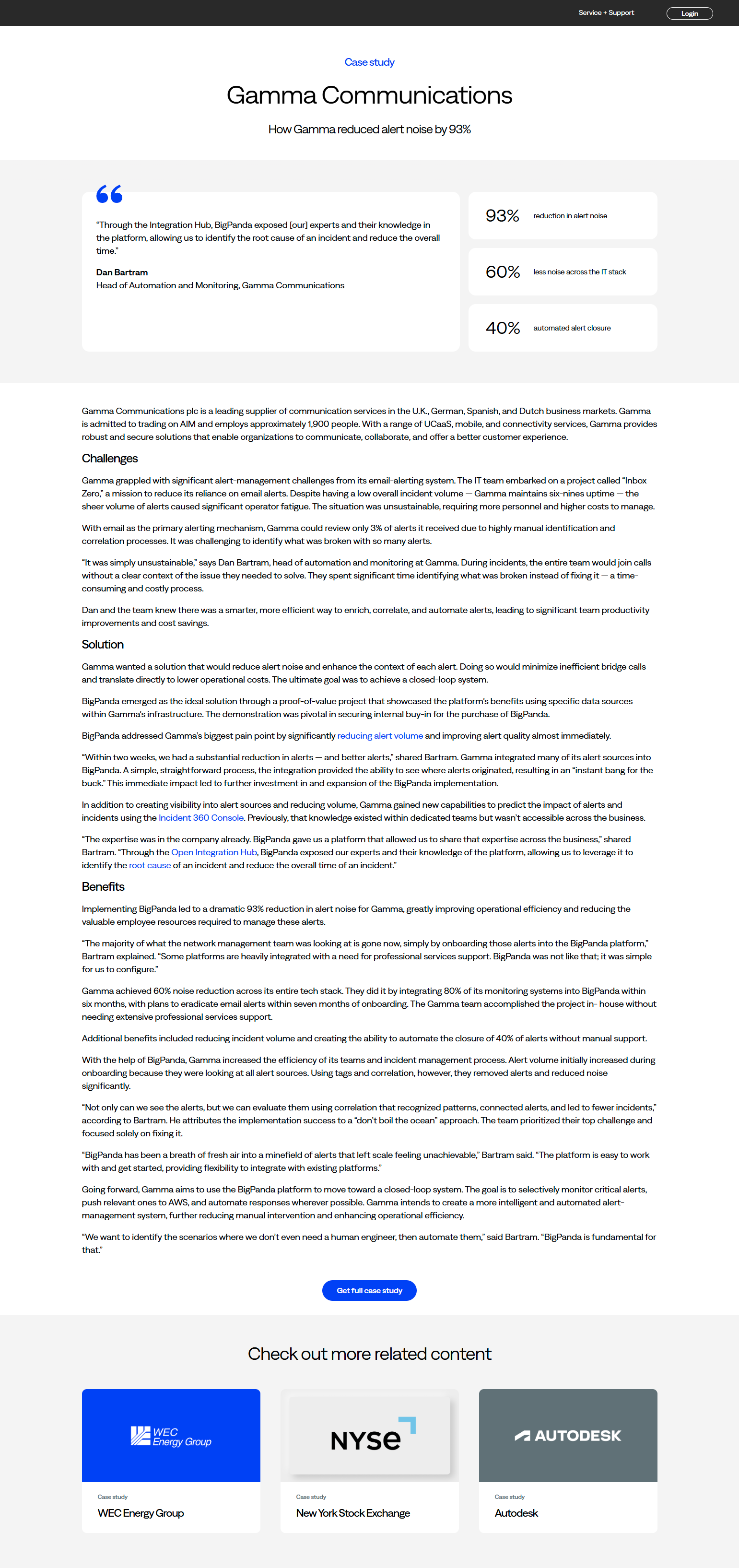 Case Study @BigPanda