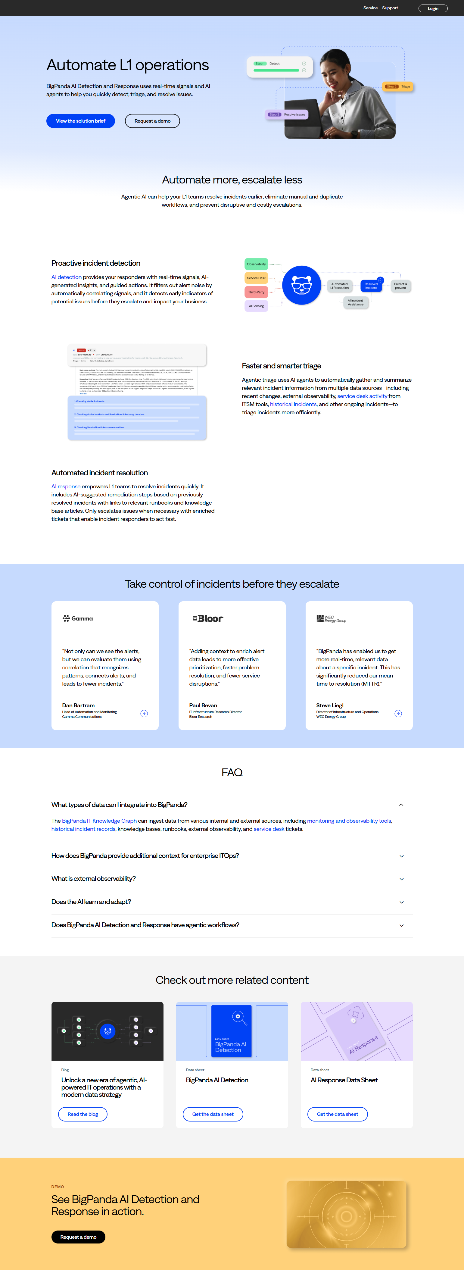 Product Page @BigPanda