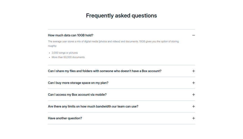 FAQ @Box