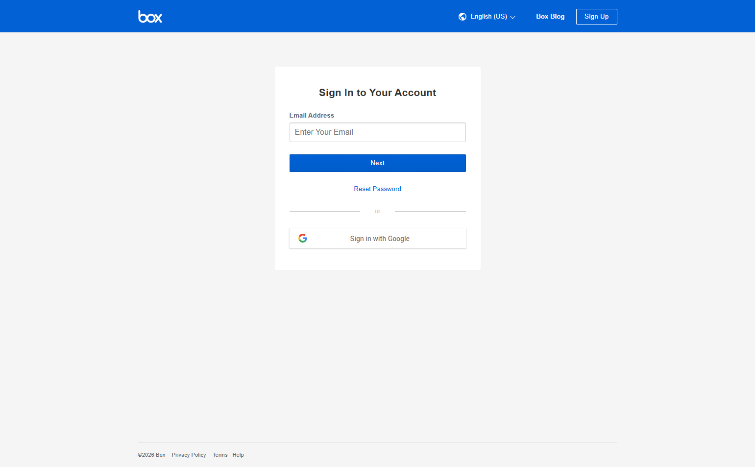 Login @Box