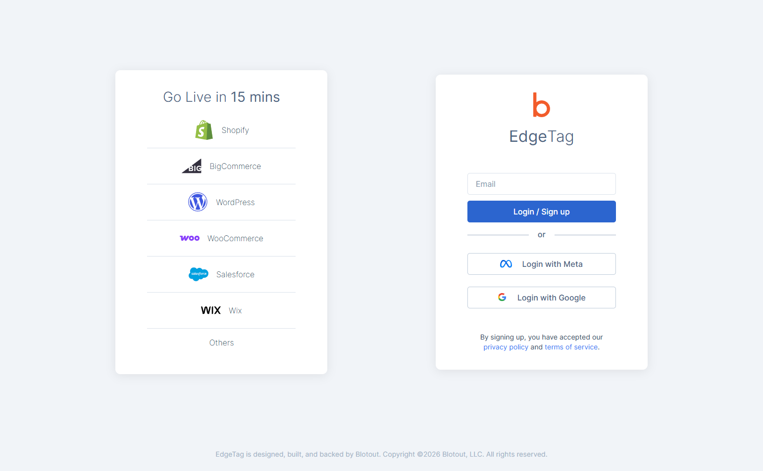 Signup @Blotout