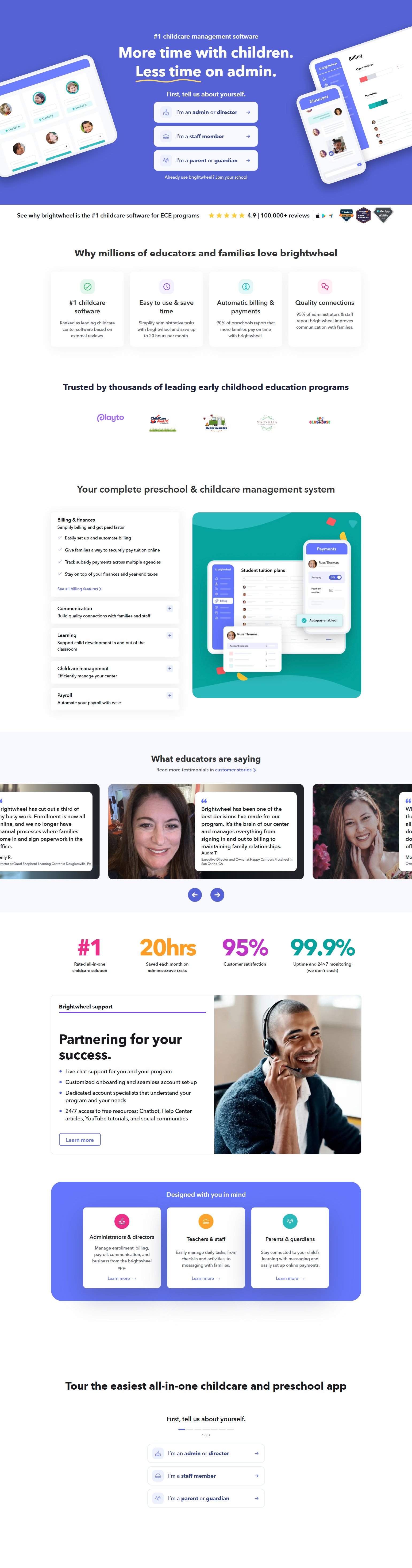 Landing Page @Brightwheel