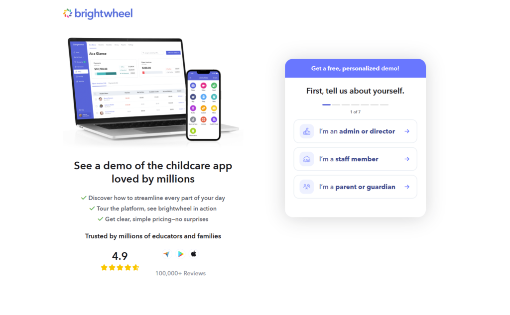 Contact Sales @Brightwheel