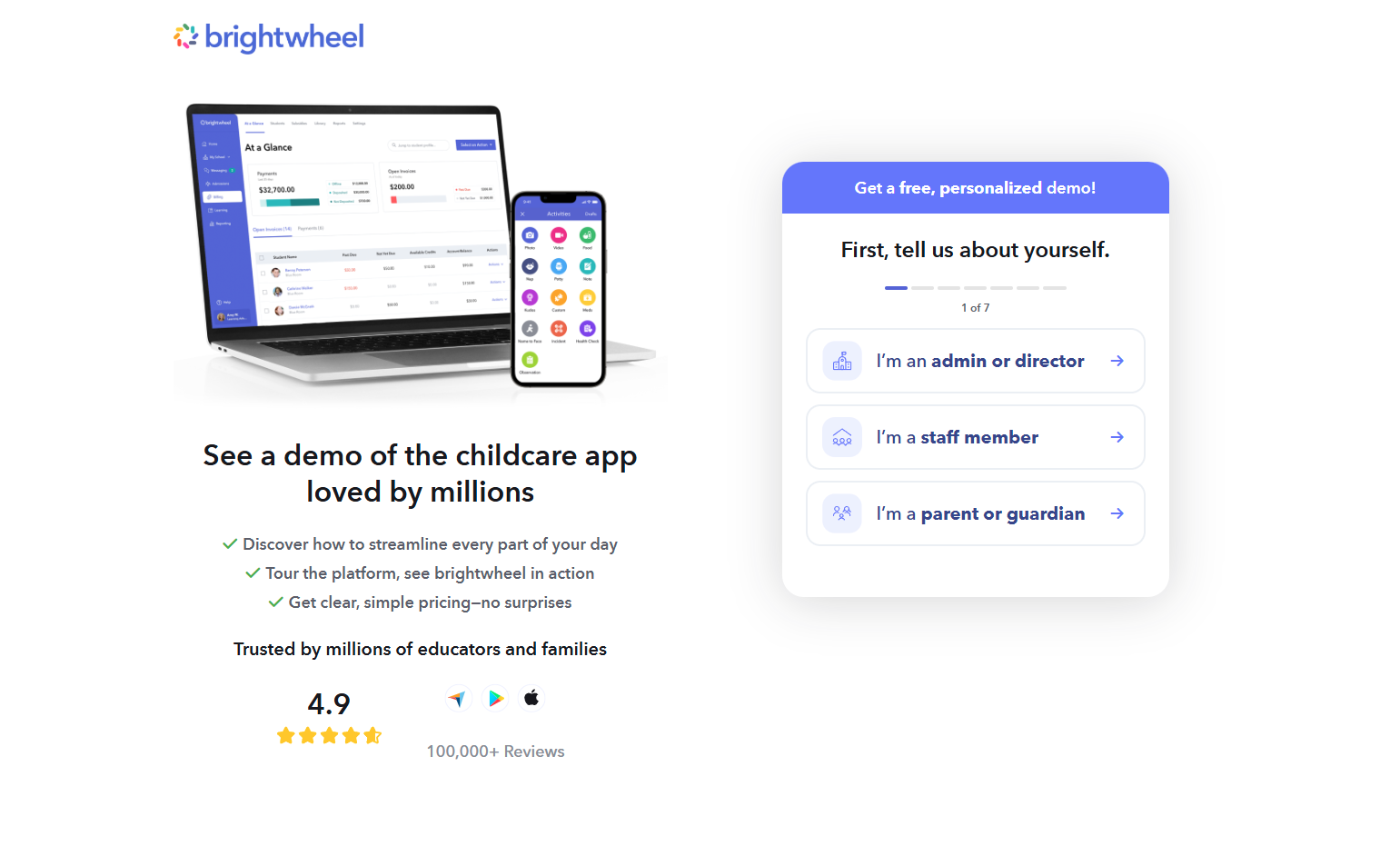 Contact Sales @Brightwheel