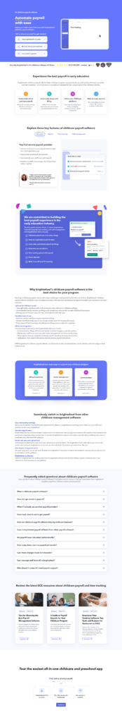 Product Page @Brightwheel