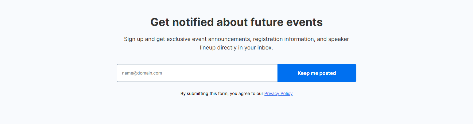 Newsletter Signup @BrowserStack