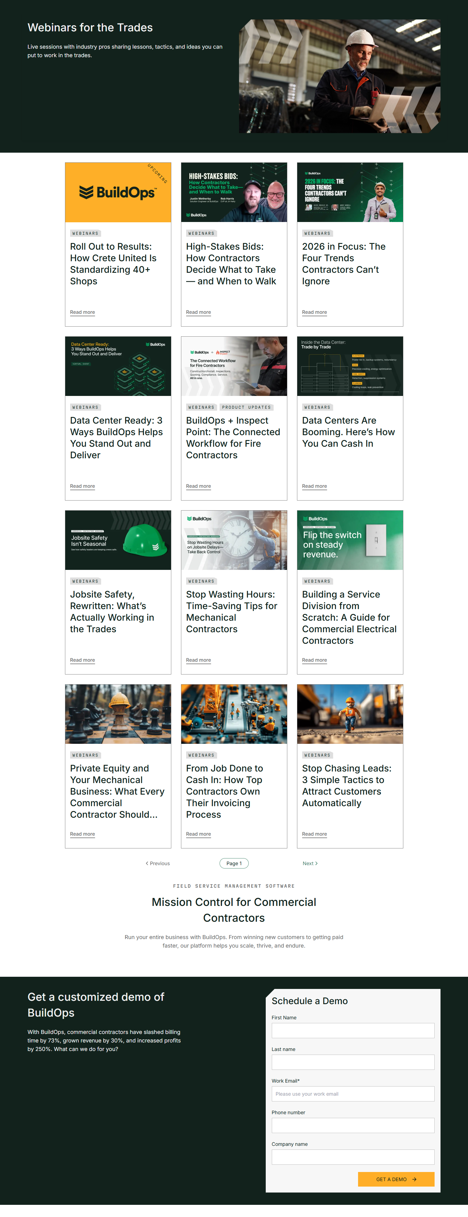 Events / Webinars @BuildOps