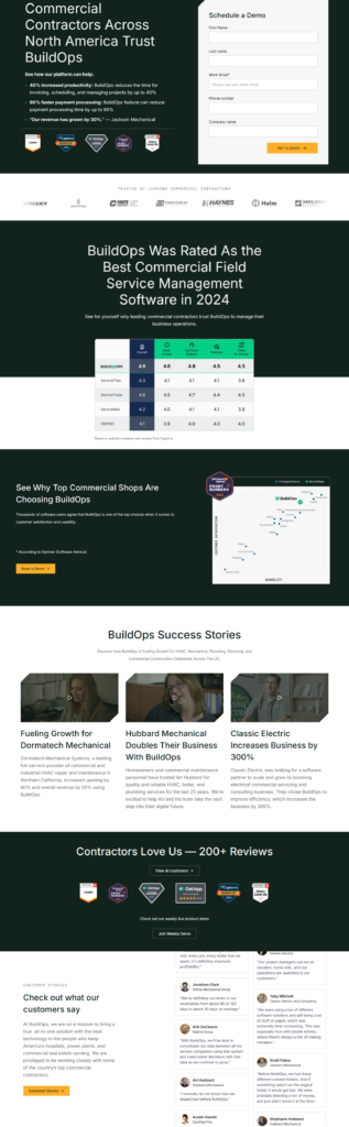 Contact Sales @BuildOps