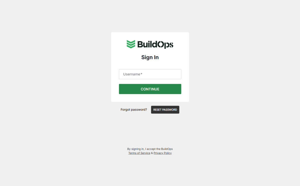 Login @BuildOps