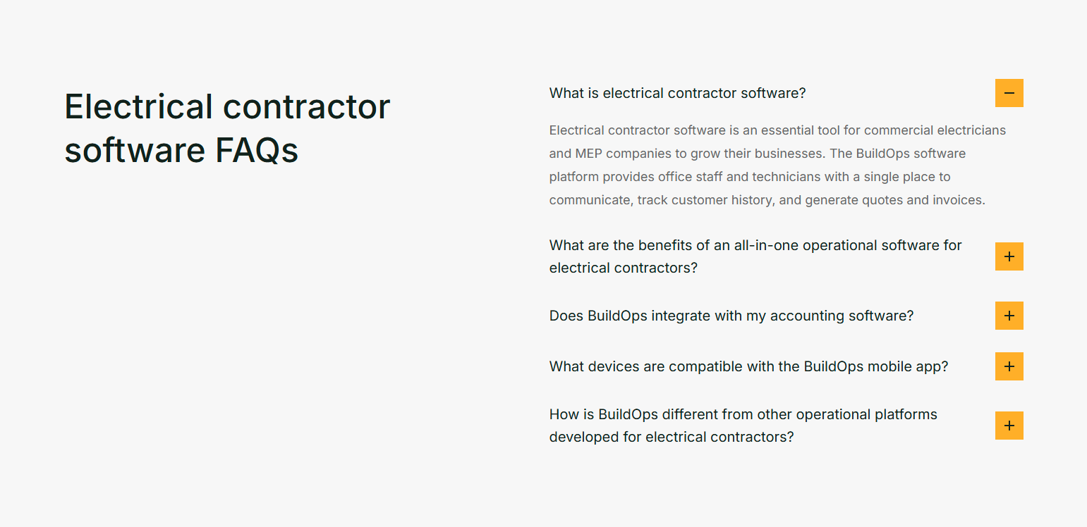 FAQ @BuildOps