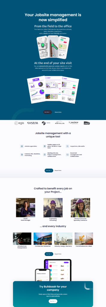 Landing Page @BulldozAIR