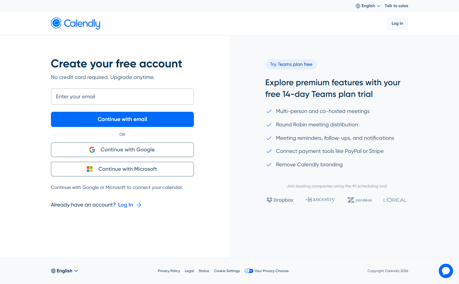Signup @Calendly