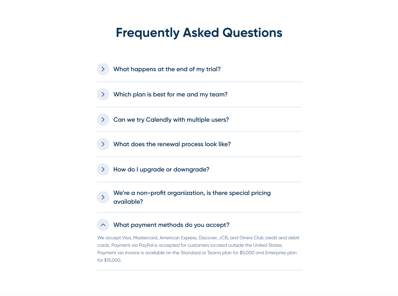 FAQ @Calendly