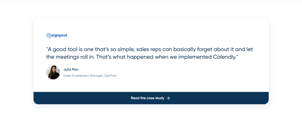 Testimonials Section @Calendly