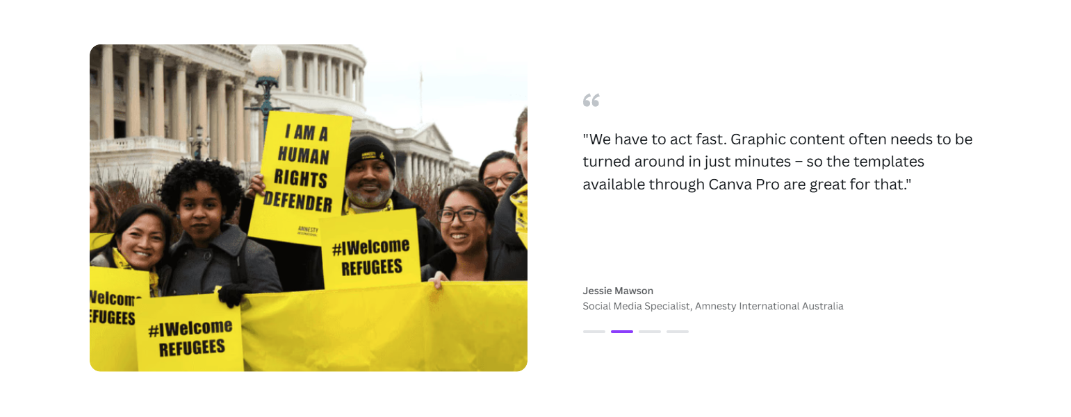 Testimonials Section @Canva