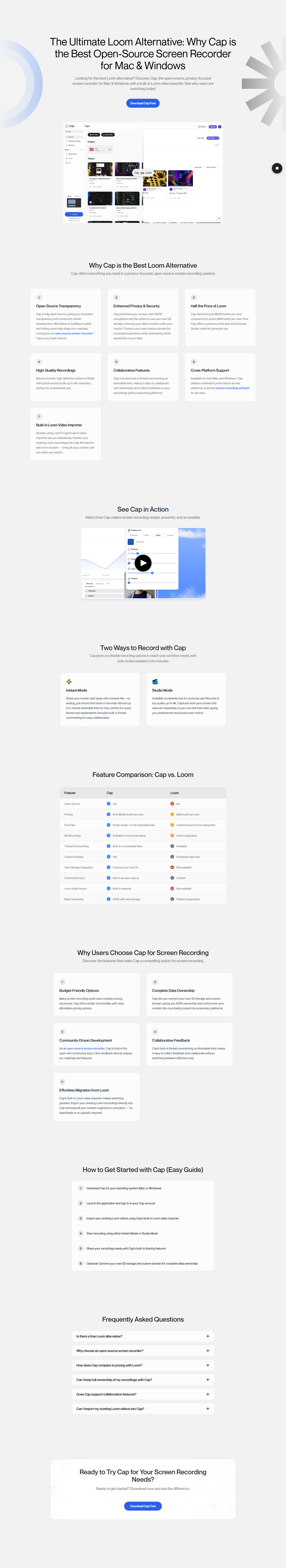 Comparison @Cap.so