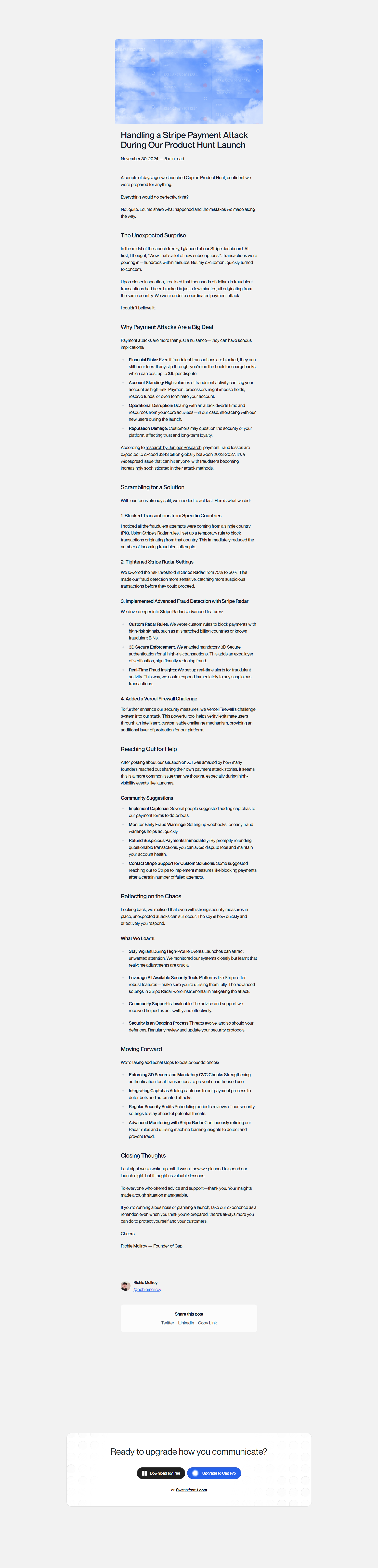 Blog Post @Cap.so