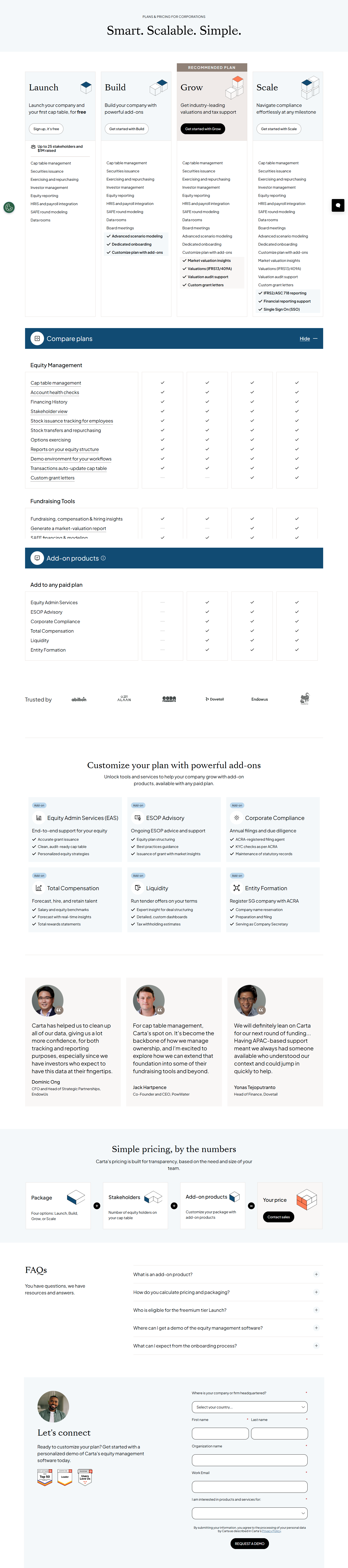 Pricing Page @Carta