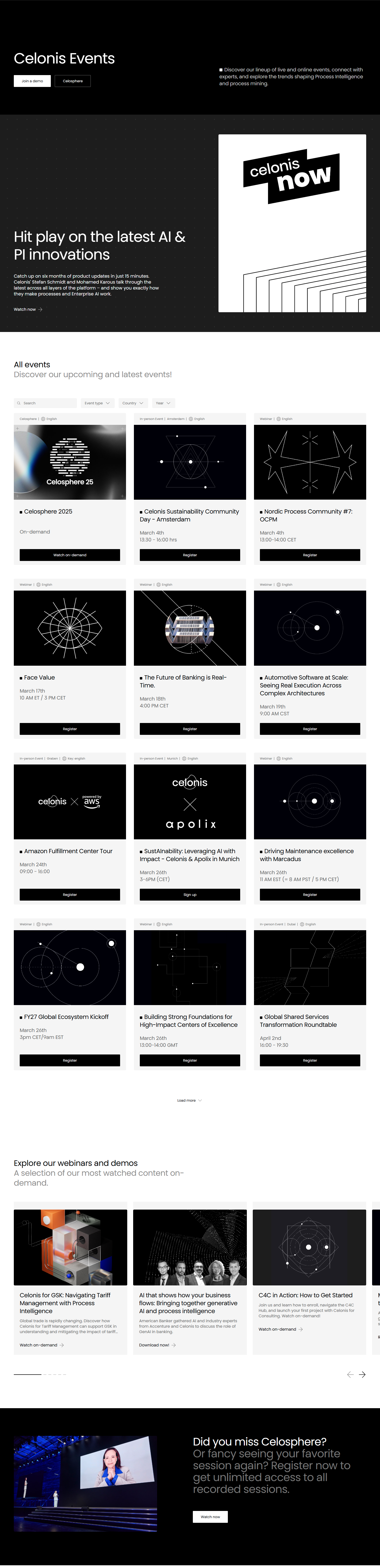 Events / Webinars @Celonis