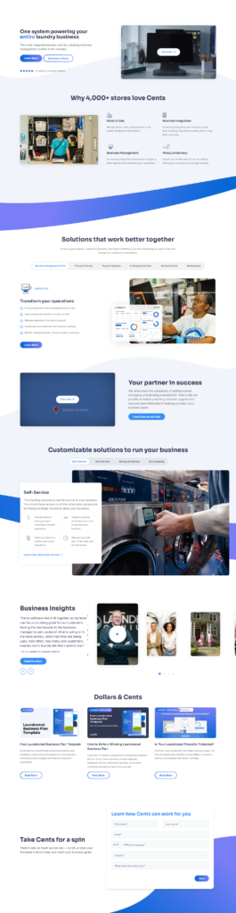 Landing Page @Cents