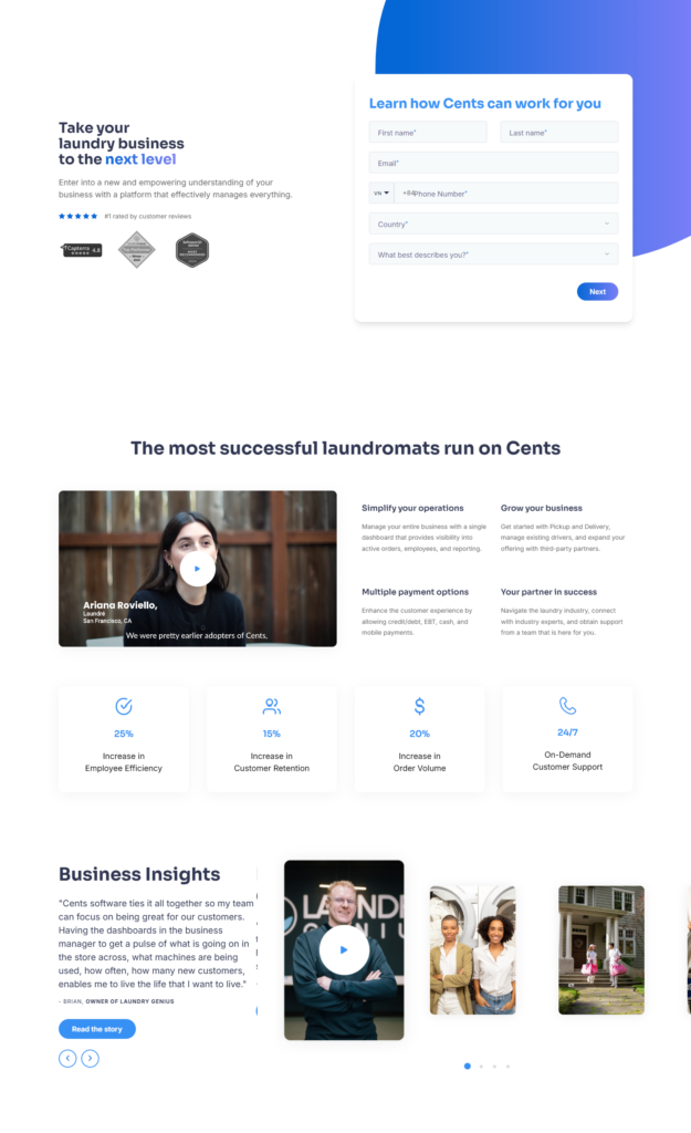 Contact Sales @Cents