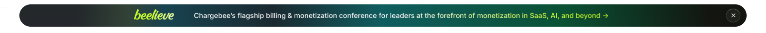 Annoucement Banner @Chargebee
