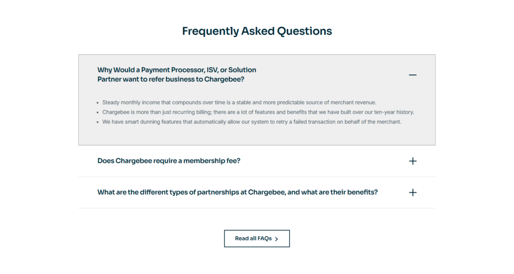 FAQ @Chargebee