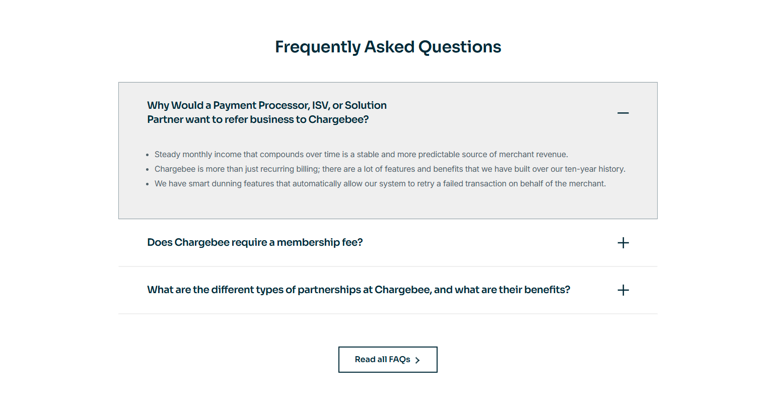 FAQ @Chargebee