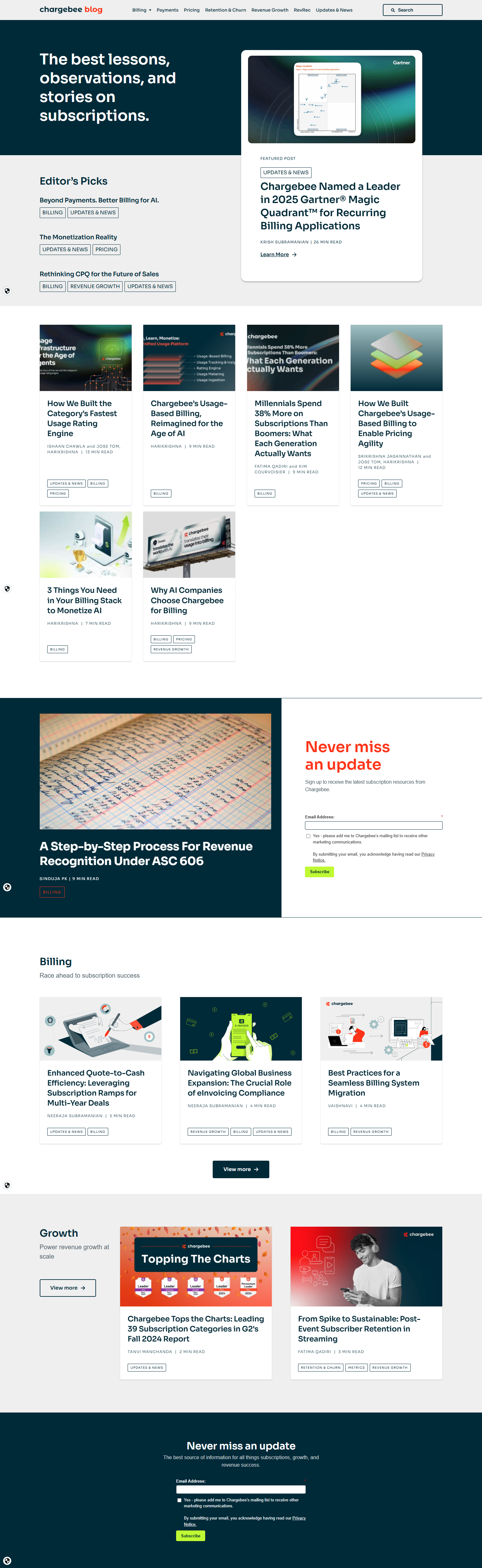 Blog Index @Chargebee