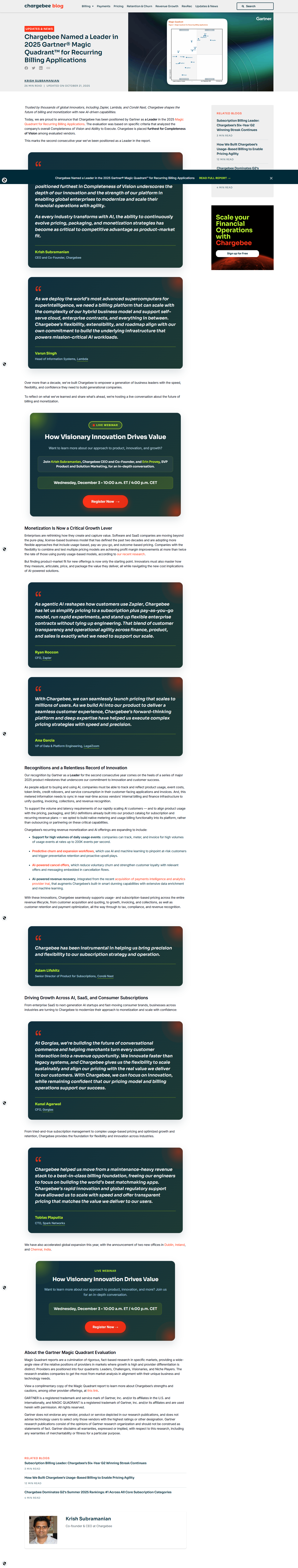 Blog Post @Chargebee