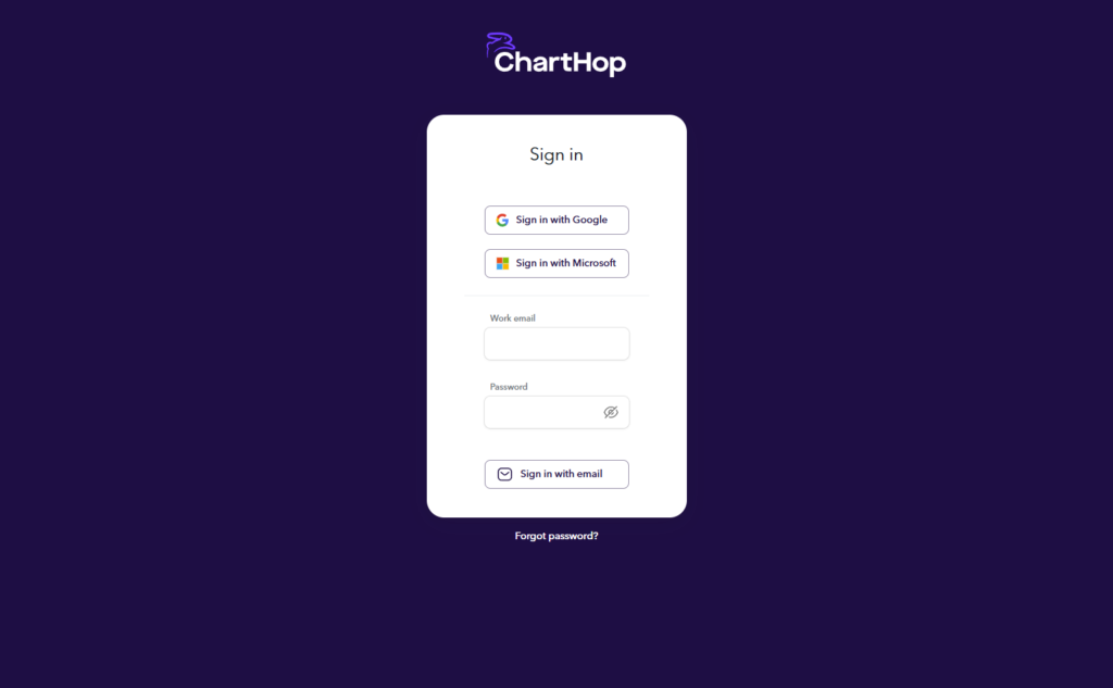 Login @ChartHop