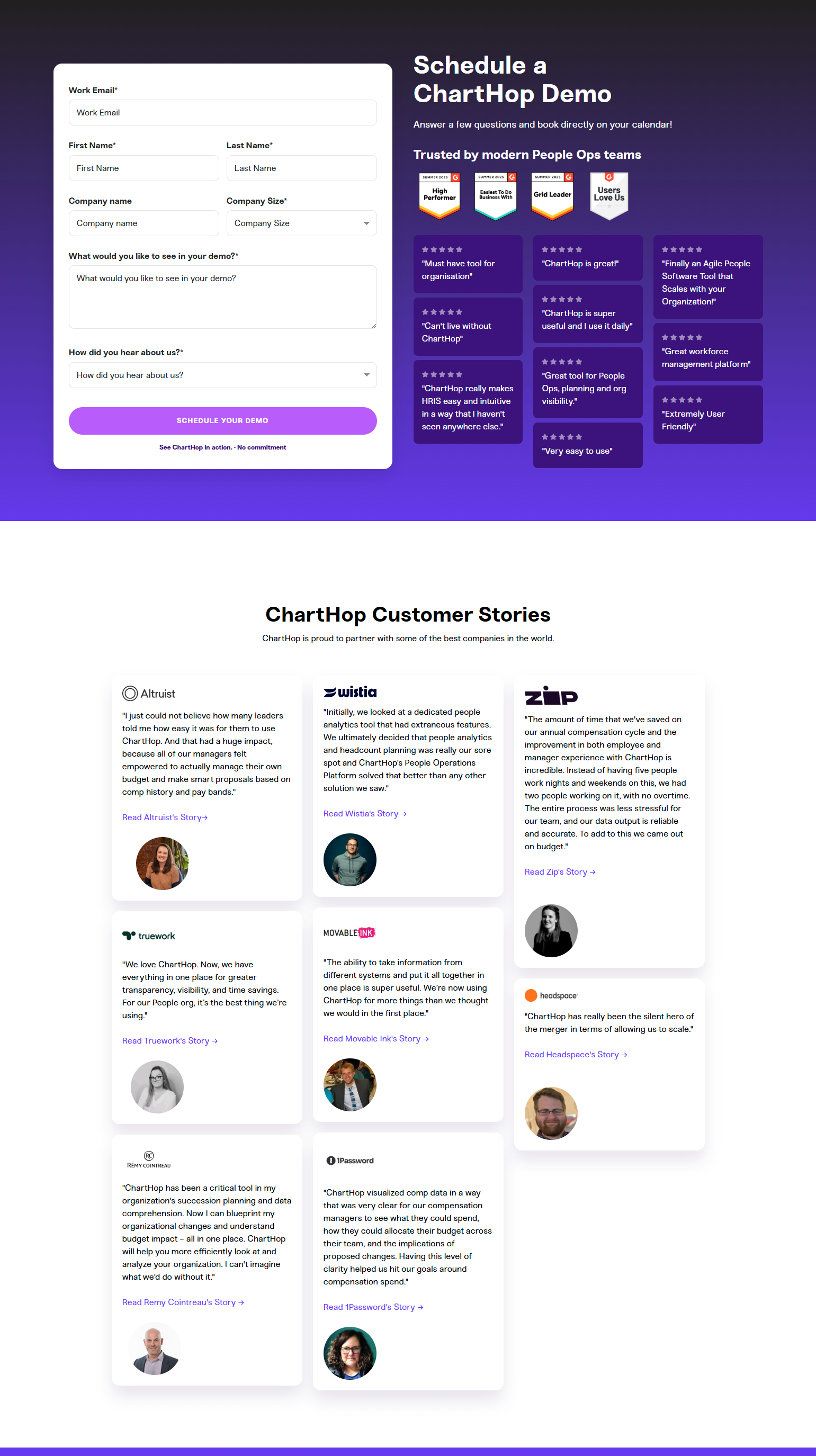 Contact Sales @ChartHop