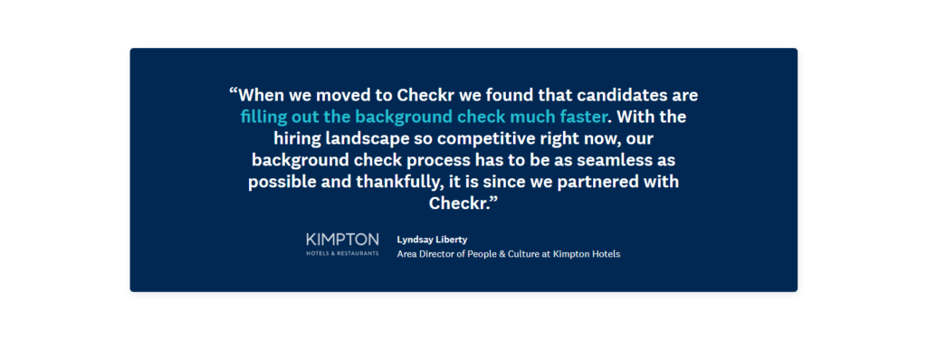 Testimonials Section @Checkr