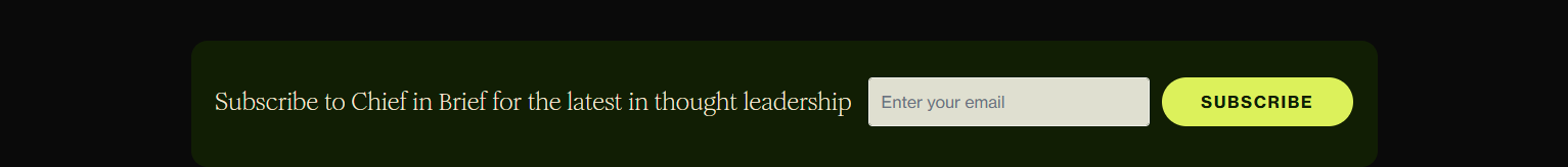 Newsletter Signup @Chief