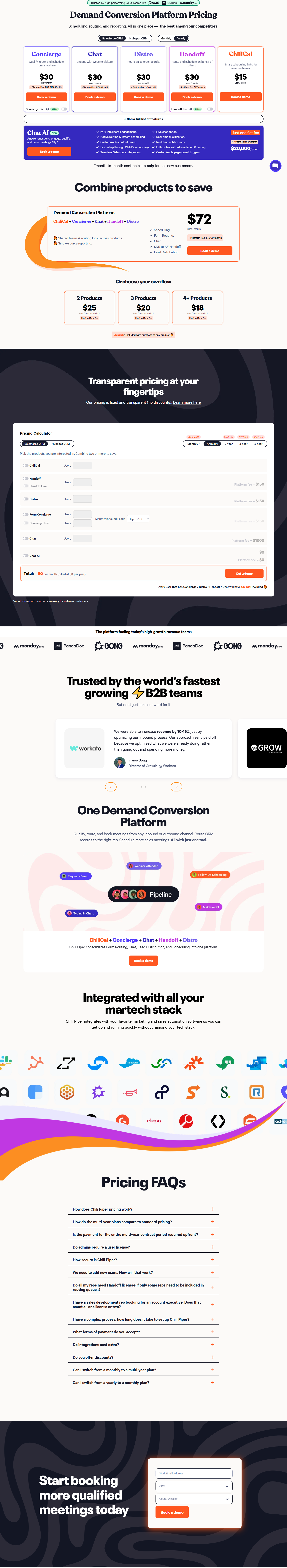 Pricing Page @Chili Piper