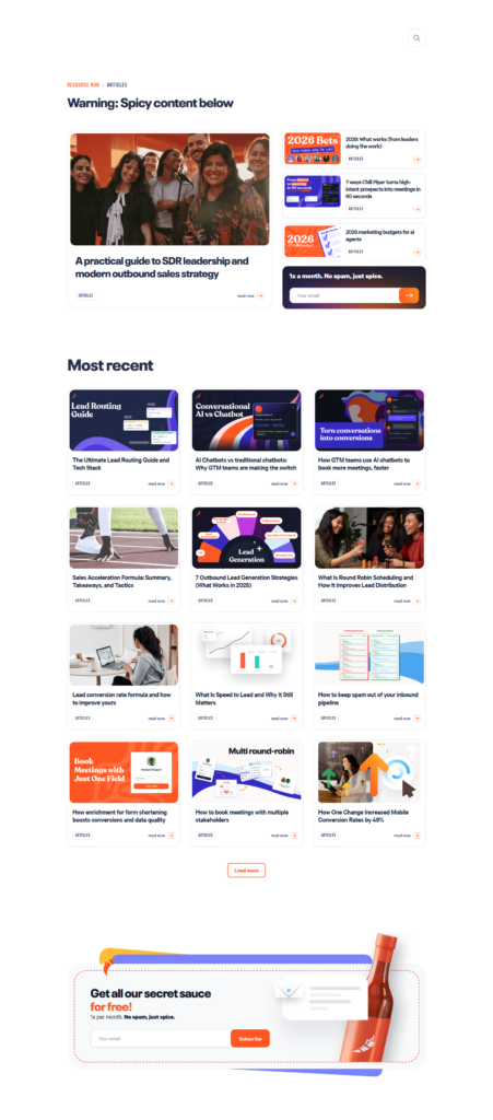 Blog Index @Chili Piper