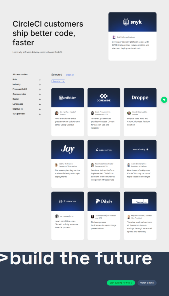 Case Study Index @CircleCI