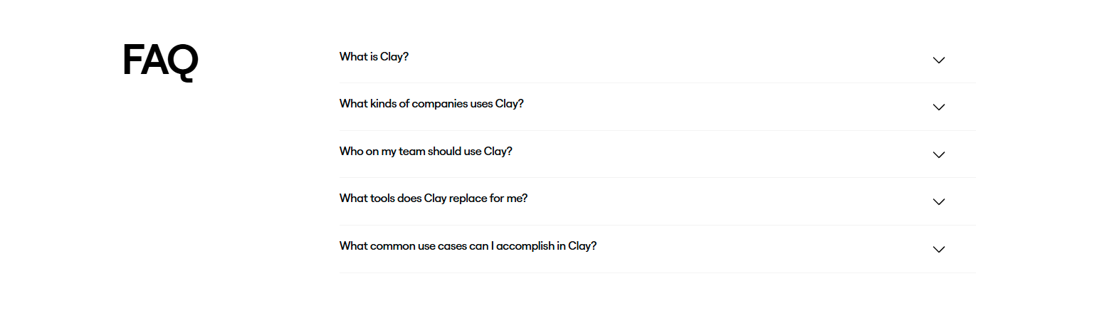 FAQ @Clay