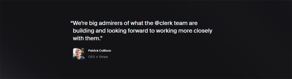 Testimonials Section @Clerk