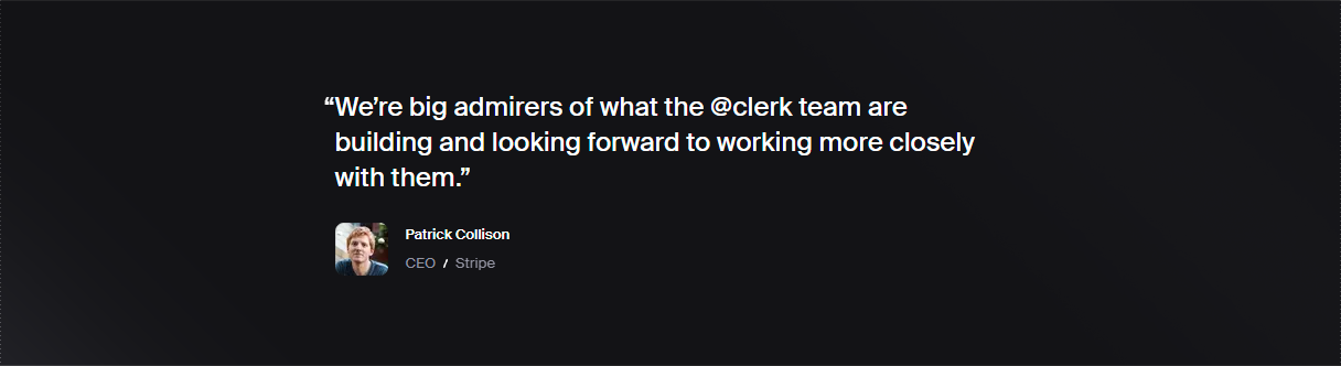 Testimonials Section @Clerk