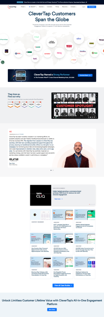 Case Study Index @CleverTap