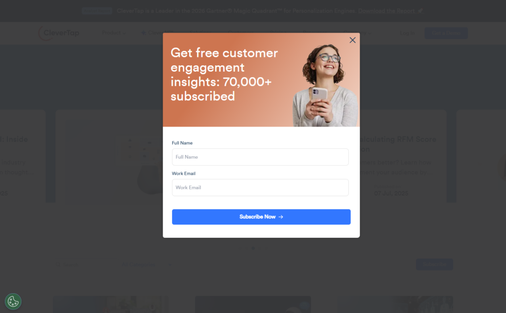 Newsletter Signup @CleverTap