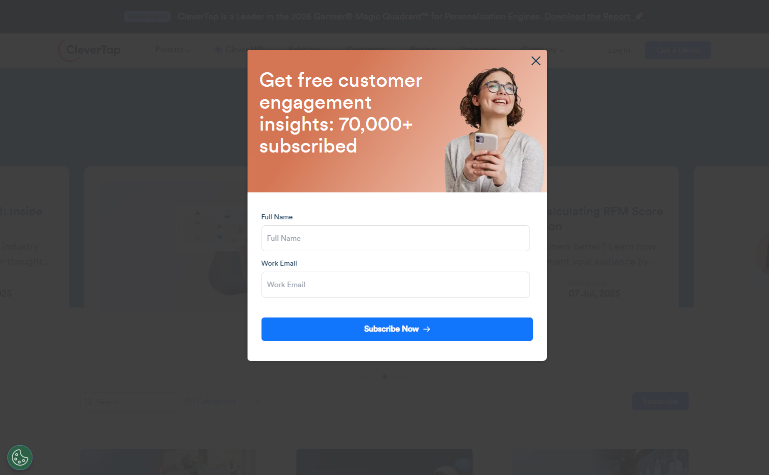 Newsletter Signup @CleverTap
