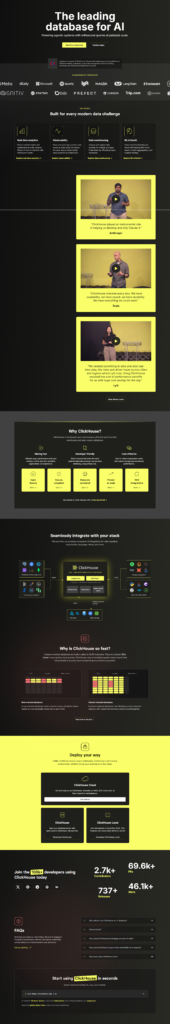 Landing Page @ClickHouse