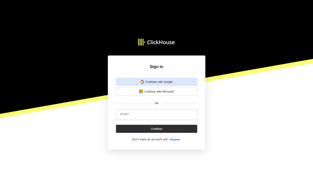 Login @ClickHouse